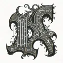 Linux terminal root, in binary code I love you and the number 17 tattoo design idea