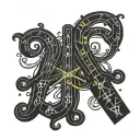 Linux terminal root, in binary code I love you and the number 17 tattoo design idea