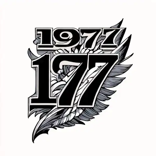 1977 Roman Numerals tattoo design idea