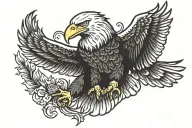 bald eagle tattoo design idea