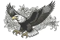 bald eagle tattoo design idea