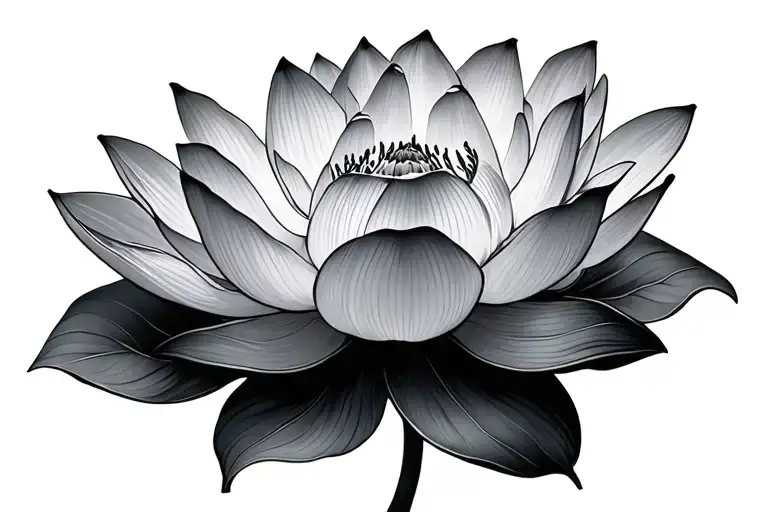 lotus flower tattoo design idea