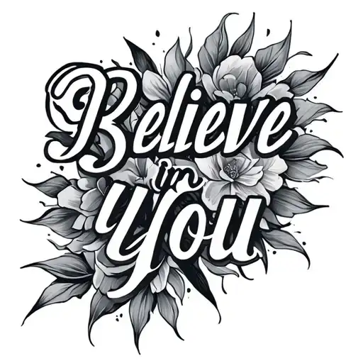 "Believe in you" Morse tattoo design idea
