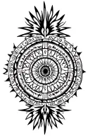 piscess aztec calendar tattoo design idea