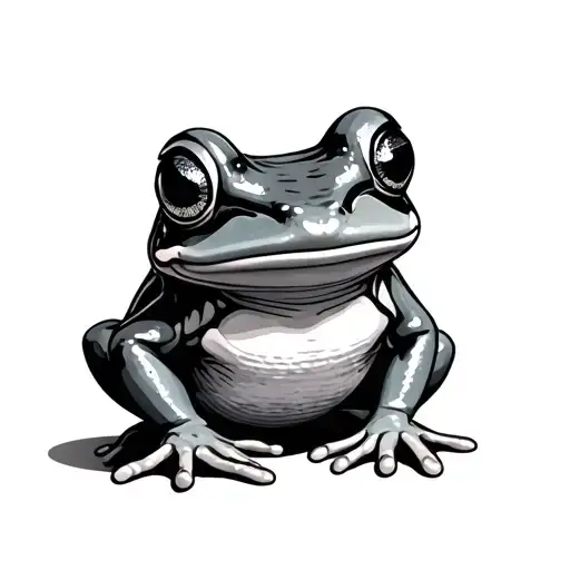 Cooking frog tattoo design idea