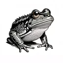 Cooking frog tattoo design idea