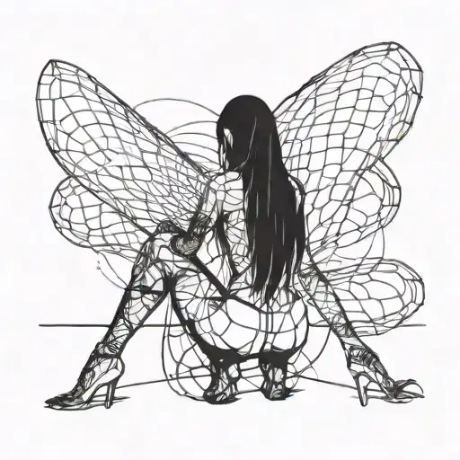 bend over,slim thick goth girl,emo, nude,sexy,lingerie,introverted,,long black hair, naked,fishnet,skirt,big butt,nails tattoo design idea