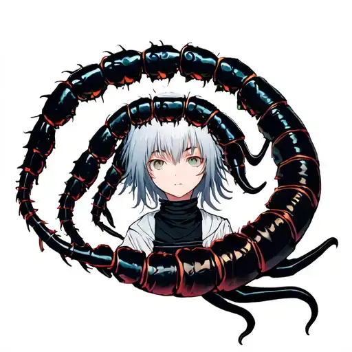 kaneki ken's centipede wrapping tattoo design idea