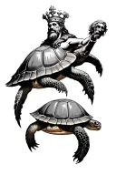 "imperium neptuni regis" "imperium neptuni regis" shellback turtle and king Neptune looking over him tattoo design idea