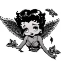 Angel Betty Boop tattoo design idea