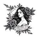 surrender and be present tattoo design idea