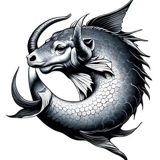 Pisces Taurus tattoo design idea