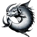 Pisces Taurus tattoo design idea