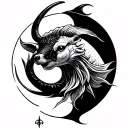 Pisces Taurus tattoo design idea