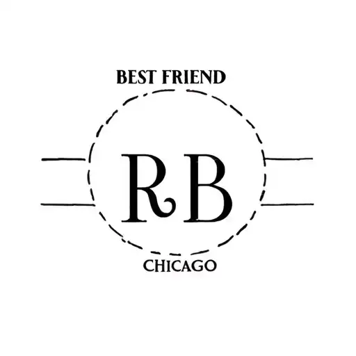 small minimalist black outline with no color, chicago theme with small R and B included for best friend initials  tattoo design idea