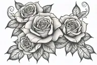 sister protector with a rose growing tattoo design idea