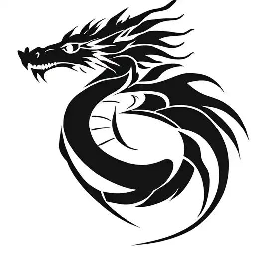 simple dragon tattoo tattoo design idea