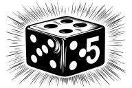 2 dice rolling number 5 tattoo design idea