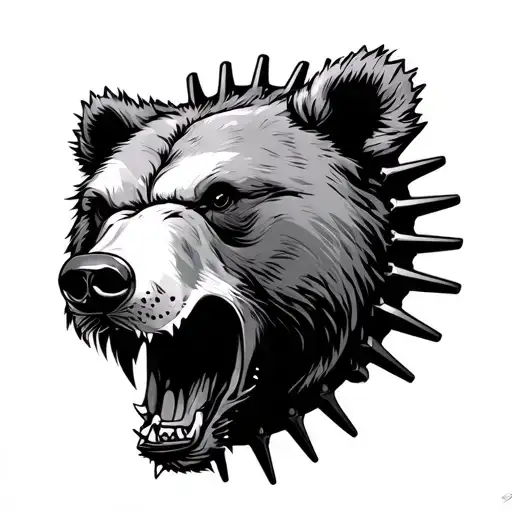 bear trap tattoo design idea