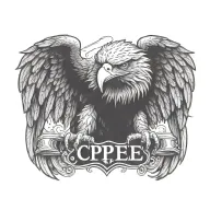 letters 'S C P E' eagle perched tattoo design idea