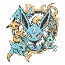 eeveelutions tattoo design idea