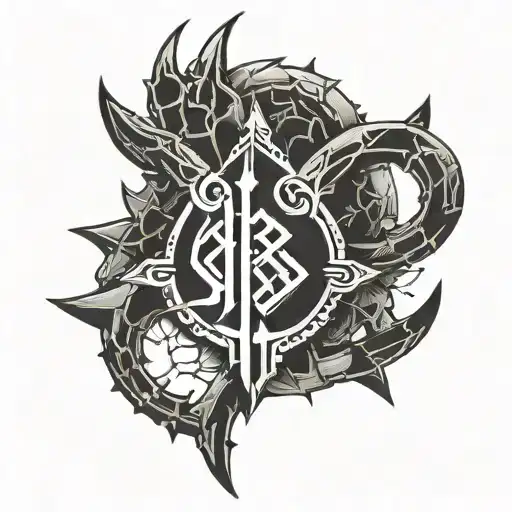 Cyber Rune Black and Grey