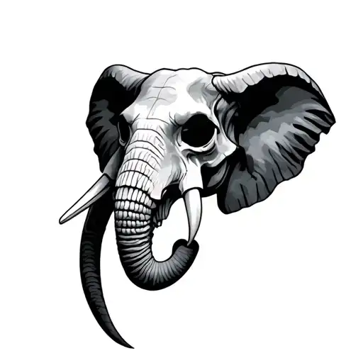 Elephant Skull tattoo design idea