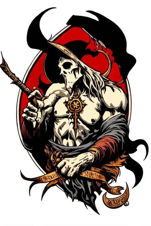 blasphemous game tattoo tattoo design idea