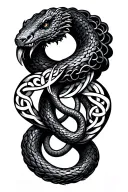 Celtic Snake tattoo design idea
