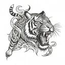 tiger neo trad tattoo design tattoo design idea