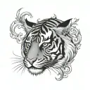 tiger neo trad tattoo design tattoo design idea