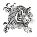 tiger neo trad tattoo design tattoo design idea