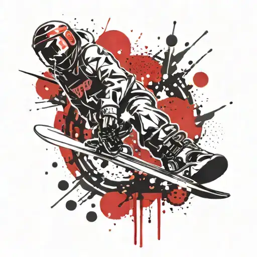 snowboard tattoo design idea