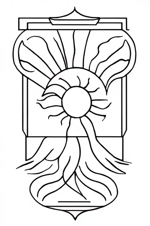 Philippine sun tattoo design idea