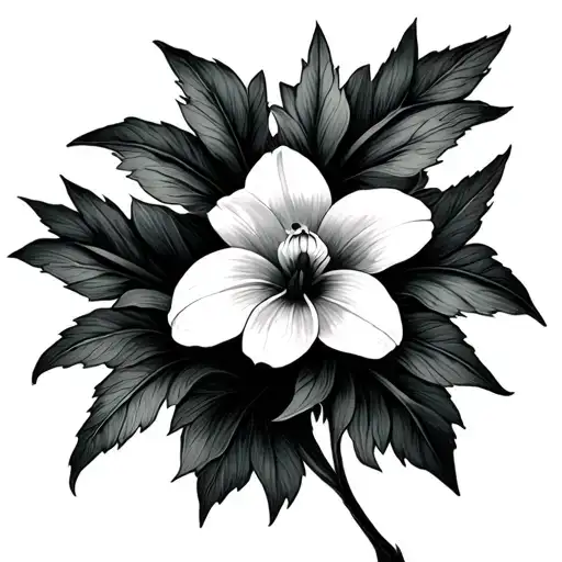 snowdrop and primrose flowers tattoo design idea