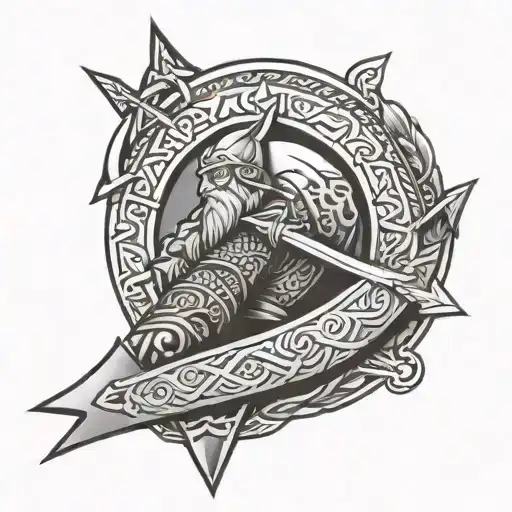 Viking Arrow tattoo design idea