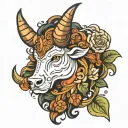 Taurus god Hermes tattoo design idea