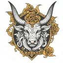 Taurus god Hermes tattoo design idea