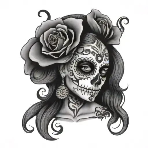 Day of the Dead tattoo design idea