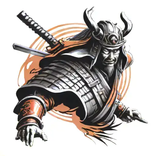 samurai warrior tattoo design idea