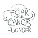 a scar with text "FUCK CANCER" tattoo design idea