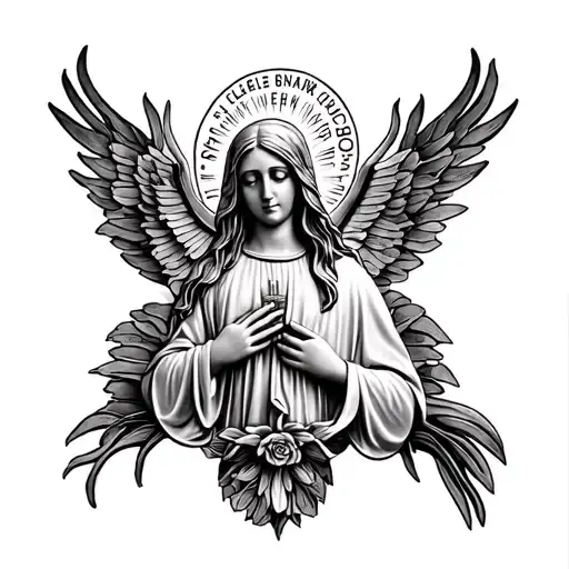 "Ellie gray Bejarano " "Ellie gray Bejarano "  Virgin Mary tattoo design idea