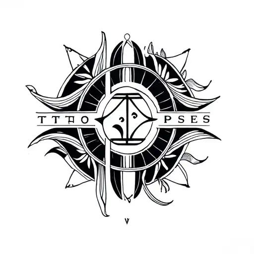 minimalist fine line tattoo of The glyphs Leo (♌︎), Libra (♎︎), and Pisces (♓︎) tattoo design idea