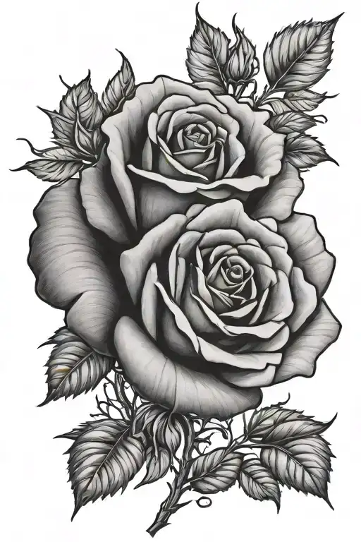 rose Victoria tattoo design idea