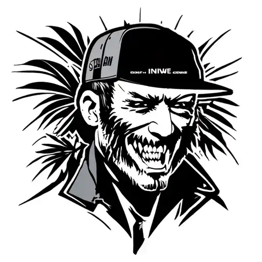 hotline miami stencil tattoo design idea