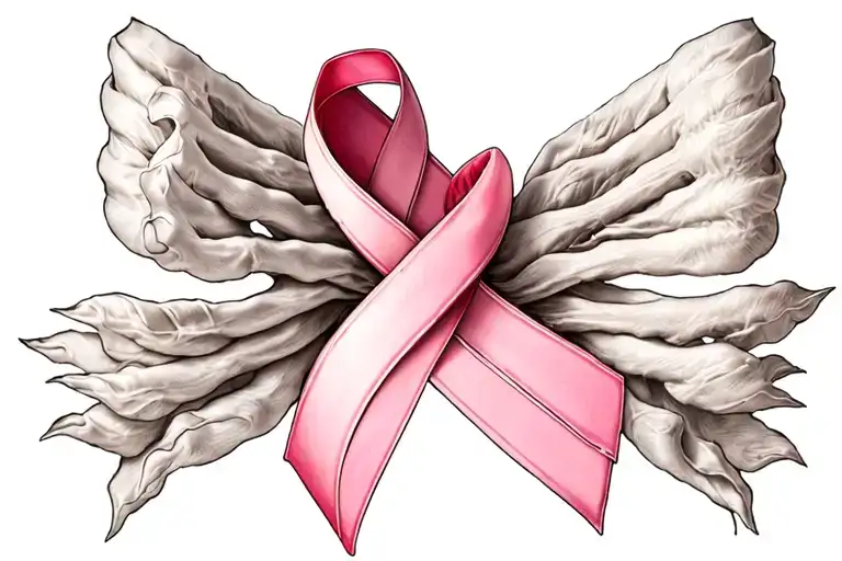 cancer awareness ribbion with inside Annie Henson Feb 1944  Jul 2022 tattoo design idea