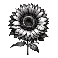 sunflower surrounded tattoo design idea