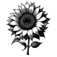 sunflower surrounded tattoo design idea