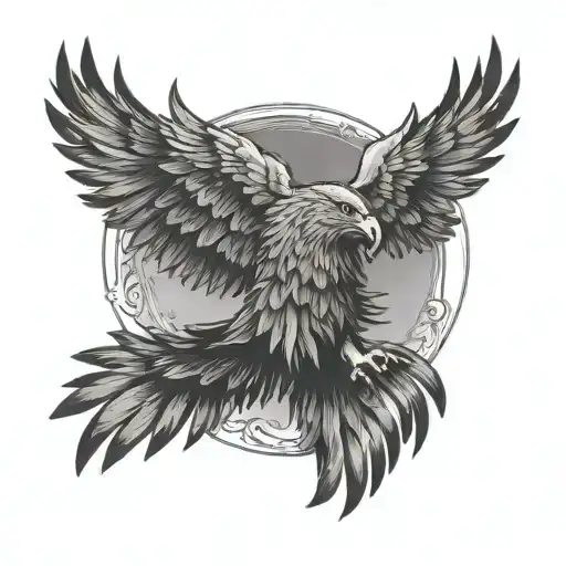 Albanian eagle x Lebanese Cedar Tree tattoo design idea