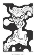 baphomet wearing shirt tattoo design idea